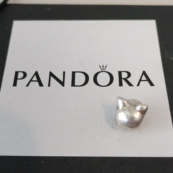 Pandora Retired Pig Animal Head Charm Bead 790214 Sterling Silver - Picture 3 of 4